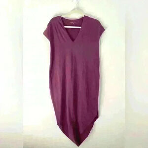 Assymetrical Universal Standard, Iconic Geneva V-Neck Dress, Jam, 3xs